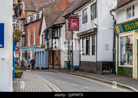 Die Marktstadt Much Wenlock, Shropshire, England, Großbritannien. Stockfoto