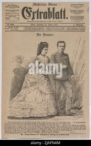 Die Braut und der Bräutigam. '. Die Braut und Bräutigam Prinz Leopold von Bayern und Erzherzogin Gisela (aus 'Illustrieted Wiener Extrablatt'). C. Millmann, Realisierung Stockfoto