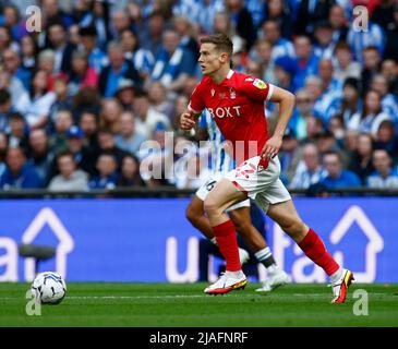 LONDON, ENGLAND - 29. MAI:Ryan Yates aus Nottingham Forest während des Championship Play -Off Finales zwischen Huddersfield Town und Nottingham Forest in Wemble Stockfoto