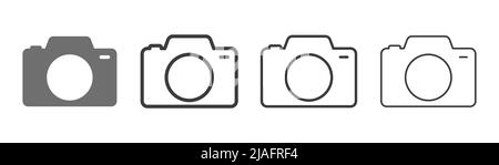 Zeilensymbol der Kamera Stock Vektor