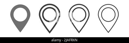 Sammlung von Symbolen für Kartenmarkierungen Stock Vektor