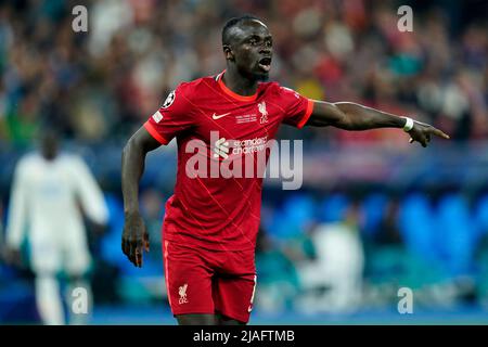 Sadio Mane vom FC Liverpool beim UEFA Champions League Finale zwischen dem FC Liverpool und Real Madrid spielte am 28. Mai 2022 im Stade de France in Paris, Frankreich. (Foto/Magma) Stockfoto