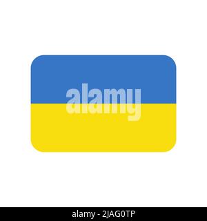 Ukraine Flag Vektor-Symbol auf weißem Hintergrund Stock Vektor