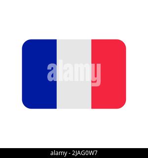 Frankreich Flag Vektor-Symbol auf weißem Hintergrund Stock Vektor
