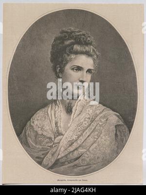 Margherita, Kronprinzessin von Italien. '. Kronprinzessin Margarethe (spätere Königin) von Italien (aus der illustrierten Frauenzeitung). Unbekannt Stockfoto