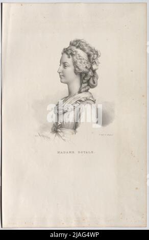 Madame Royale. '. Marie Thérèse Charlotte von Frankreich (Madame Royale). Francois Seraphin Delpech (1778-1825), Lithograph, nach: Henri Grevedon (1776-1860), Künstler Stockfoto