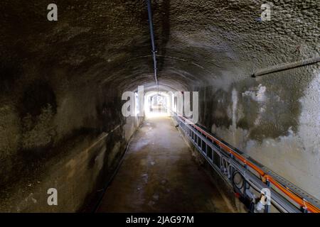 Luftschutzbunker aus dem 2. Weltkrieg auf der deutschen Nordseeinsel Helgoland Stockfoto