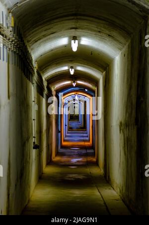 Deutscher Bunker aus dem Zweiten Weltkrieg auf der Insel Helgoland Stockfoto