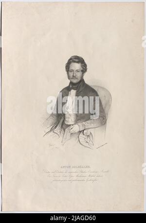 Anton Dolezálek, Direktor und Leiter des Ungarischen Blindenerziehungsinstituts, Vizepräsidenten der Vereinigung der Musikerpesser, (...) '. (1806-1880), Lithograph, Johann Rauh (1803-1863), Drucker Stockfoto