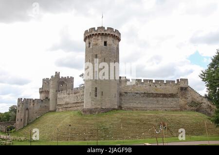 Guy's Tower in Warwick Castle, Warwickshire, West Midlands, England, Großbritannien, 2022 Stockfoto