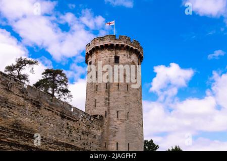 Guy's Tower in Warwick Castle, Warwickshire, West Midlands, England, Großbritannien, 2022 Stockfoto