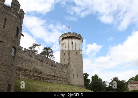 Guy's Tower in Warwick Castle, Warwickshire, West Midlands, England, Großbritannien, 2022 Stockfoto