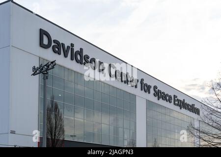 Huntsville, Alabama, USA - 29. Dezember 2021: Davidson Center for Space Exploration in Huntsville, Alabama, USA Stockfoto