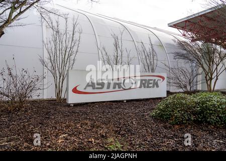 Huntsville, Alabama, USA - 29. Dezember 2021: Astrotrek im U.S. Space and Rocket Center in Huntsville, Alabama, USA. Stockfoto