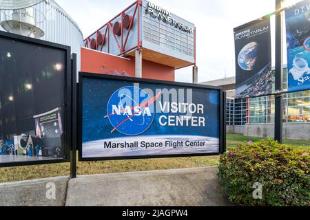 Huntsville, Alabama, USA - 29. Dezember 2021: Das Marshall Space Flight Center (MSFC) in Huntsville, Alabama, USA Stockfoto