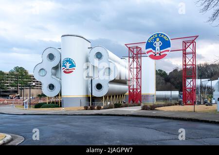 Huntsville, Alabama, USA - 29. Dezember 2021: Weltraumlager im U.S. Space and Rocket Center in Huntsville, Alabama, USA. Stockfoto