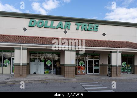 Houston, Texas, USA - 5. Januar 2022: Ein Dollar Tree-Geschäft in Houston, Texas, USA. Stockfoto