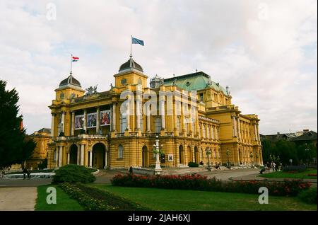 Kroatisches Nationaltheater in Zagreb Stockfoto