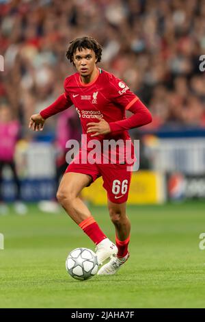 Trent Alexander-Arnold (Liverpool) Während des UEFA Champions League-Spiels zwischen Liverpool 0-1 Real Madrid im Stade de France am 28. Mai 2022 in Paris, Frankreich. (Foto von Maurizio Borsari/AFLO) Stockfoto