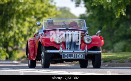 1954 rot MG TF 1250 Stockfoto