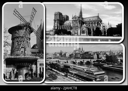 Die schöne Stadt Paris mit ihren Denkmälern, wie sie zu Beginn des 20. Jahrhunderts war Stockfoto