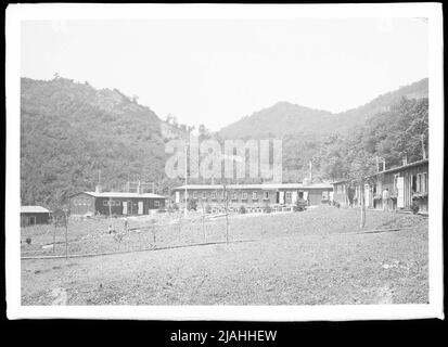 Arbeiterlager für den Bau der Reichsautobahn im Wienerwald (?) Stockfoto