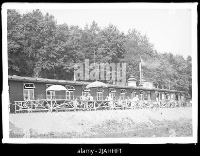 Arbeiterlager für den Bau der Reichsautobahn im Wienerwald (?) Stockfoto