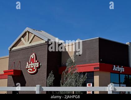 Arby's Fast Food Restaurant Schild, Kalifornien Stockfoto