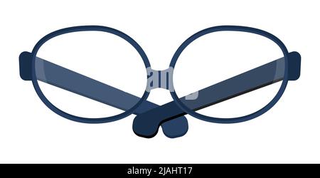 Isometrischer Symbolvektor für Brillen. Schild mit dem Rahmen für die Optikerausbildung. Okulistisches, optemetristisches Werkzeug. Symbol für einen medizinischen Augenarzt. Augenlicht Check-up illustrat Stock Vektor