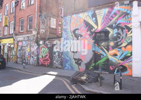 East London, Brick Lane, Truman Brewery, Spitalfields Stockfoto