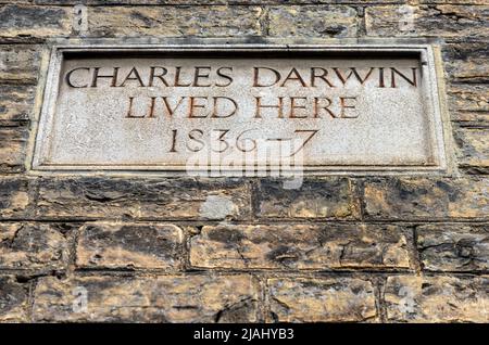 Charles Darwin Residence 22 Fitzwilliam Street Cambridge Stockfoto