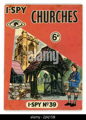 Original Charming I-Spy Churches Booklet für Kinder, Preis 6d, veröffentlicht 1962, Großbritannien Stockfoto