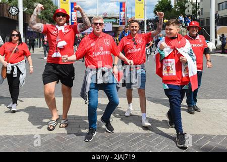 LONDON, GROSSBRITANNIEN. MAI 29. während des Play-Off Finales der Sky Bet Championship zwischen Huddersfield Town und Nottingham Forest im Wembley Stadium, London, am Sonntag, 29.. Mai 2022. (Kredit: Jon Hobley | MI News) Kredit: MI Nachrichten & Sport /Alamy Live News Stockfoto
