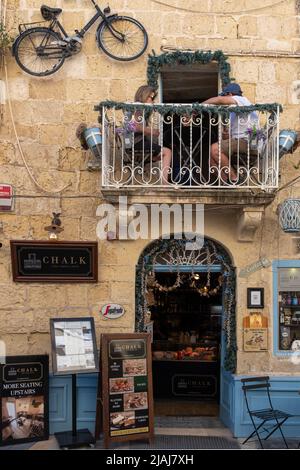 Restaurant/Bar außen, Rabat, Malta Stockfoto