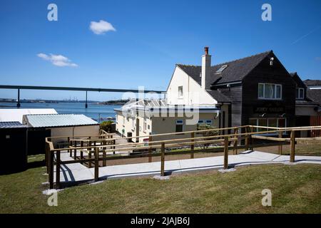 Ein Blick auf den Jolly Sailor Pub in Burton Ferry, Wales am 28.. Mai 2022. Kredit: Lewis Mitchell Stockfoto