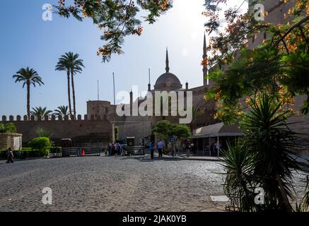 Architektonisches Detail der großen Moschee von Muhammad Ali Pascha (Alabastermoschee) in Kairo, Ägypten Stockfoto