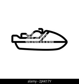 Jet Ski Icon Vektor. Transport, Wassertransport. Line Icon Stil. Einfaches Design Illustration editierbar Stock Vektor