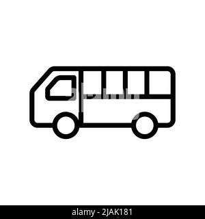 Bus Icon Vektor. Transport, Land Transport, öffentliche Verkehrsmittel. Line Icon Stil. Einfaches Design Illustration editierbar Stock Vektor