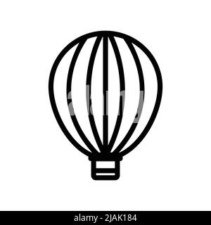 Symbolvektor für Luftballons. Transport, Luftfahrzeug. Line Icon Stil. Einfaches Design Illustration editierbar Stock Vektor