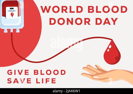 Horizontales Banner zum Weltblutspendertag Stock Vektor