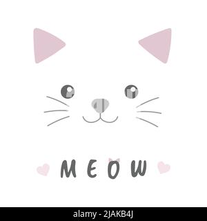 Meow Wort in 3D Vektor Stock Vektor