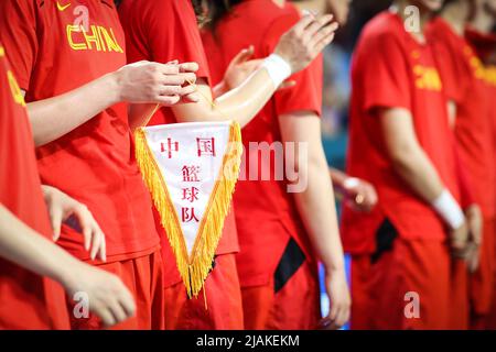 Spanien, Teneriffa, 22. September 2018: Chinesische Frauen-Basketballnationalmannschaft vor der FIBA Frauen-Basketball-Weltmeisterschaft Stockfoto