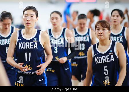 Spanien, Teneriffa, 22. September 2018: Koreanische Frauen-Basketballnationalmannschaft während der FIBA Women's Basketball World Cup 2018 Stockfoto