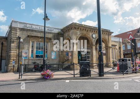 Whitby Station, North Yorkshire Moors Railway (NYMR), Whitby, North Yorkshire, Großbritannien. Stockfoto