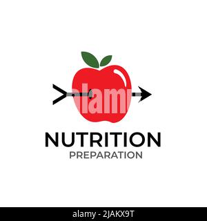 Ernährungsberater oder Lebensmittelberater Vektor-Logo-Design Stock Vektor