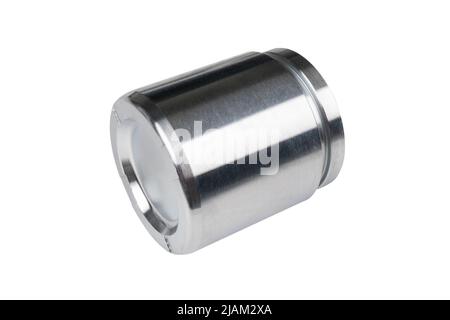 Bremskolben auf weißem Hintergrund isoliert. Autoservice oder -Wartung Stockfoto