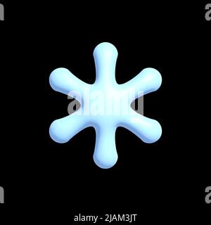 3D Wettersymbol volumetrisches Rendering mit glänzender Sonnenwolke, Regenschnee, Elementen für Apps und soziale Medien. Stock Vektor
