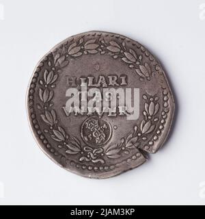 Sigismund II. Augustus [1544 (1548) – 1572], spanischer neapolitanischer Patakon Philipps II. Mit einem Gegenzeichen Sigismund Augustus aus dem Jahr 1564, Vilnius Zygmunt II. August, Münzstätte Vilnius Stockfoto