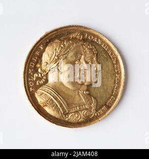 Jan III Sobieski (1674–1696), Medaille anlässlich des Aufenthalts des Königspaares in Gdańsk Höhn, Jan (Mł.; ca. 1641 1693) Stockfoto