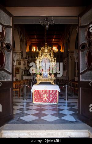 Griechisch-orthodoxe Kirche in Korfu-Stadt, Korfu oder Kerkyra, Griechenland Stockfoto